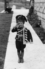 Edda wearing a specially designed military uniform, 1942