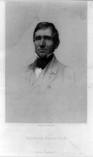 Engraving of Charles Goodyear.