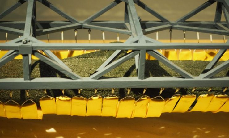 A model showing the lifting frame of the Hunley submarine, Charleston, South Carolina, USA. (Geoff Moore)