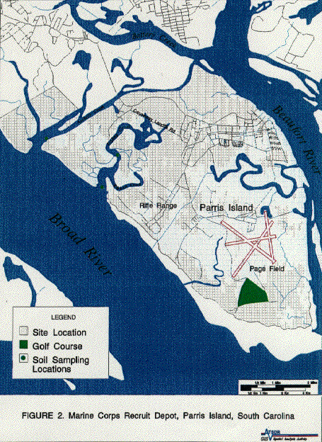 Map of Parris Island