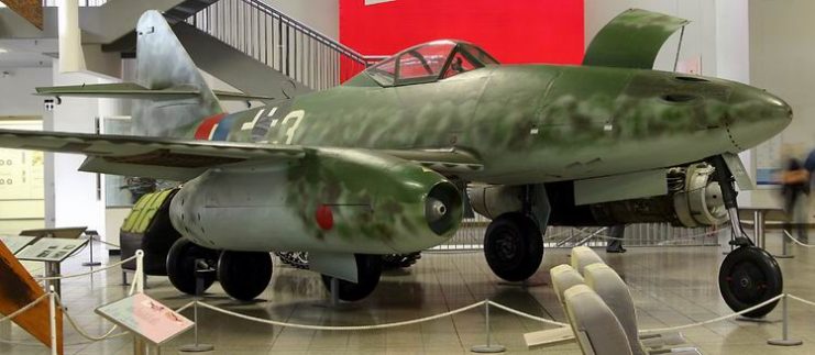 Hans Guido Mutke’s Me 262 A-1a/R7 on display at the Deutsches Museum. Photo: Softeis CC BY-SA 3.0