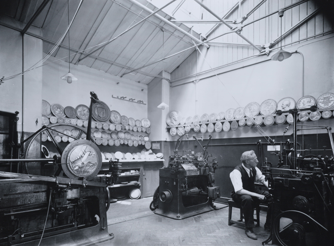 Engraving room at the Royal Mint in 1934