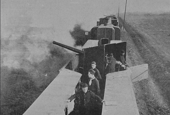 An Armoured Train With British Naval Guns In Action.Photo: Jane Jones CC BY 2.0