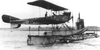 SM U-12 with a seaplane on deck