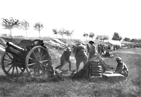 The 108th Howitzer Battery in action