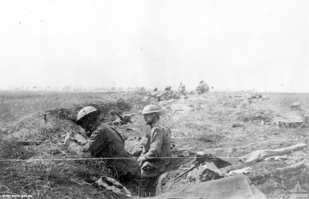 The 35th Battalion’s position, 8 August 1918