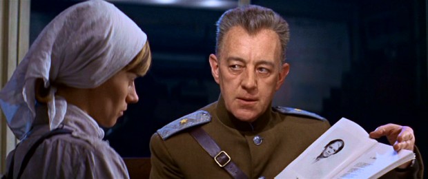 Cropped screenshot of Alec Guinness and Rita Tushingam from the trailer for the 1965 film Doctor Zhivago.