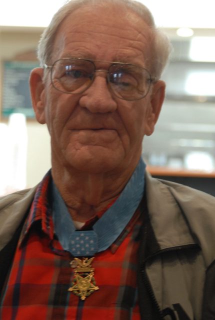 United States Army Medal of Honor recipient Ernest West at a Veterans’ Day ceremony at Fort Knox, Kentucky