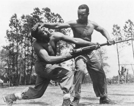 Unarmed combat training at Marine Corps Base