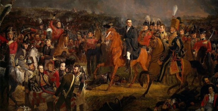 Wellington at the battle of Waterloo.