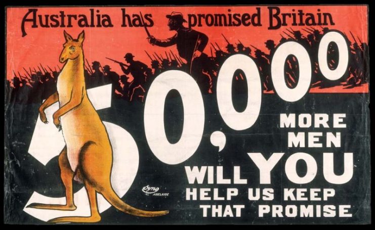 WWI Poster promoting enlistment for the AIF, 1915