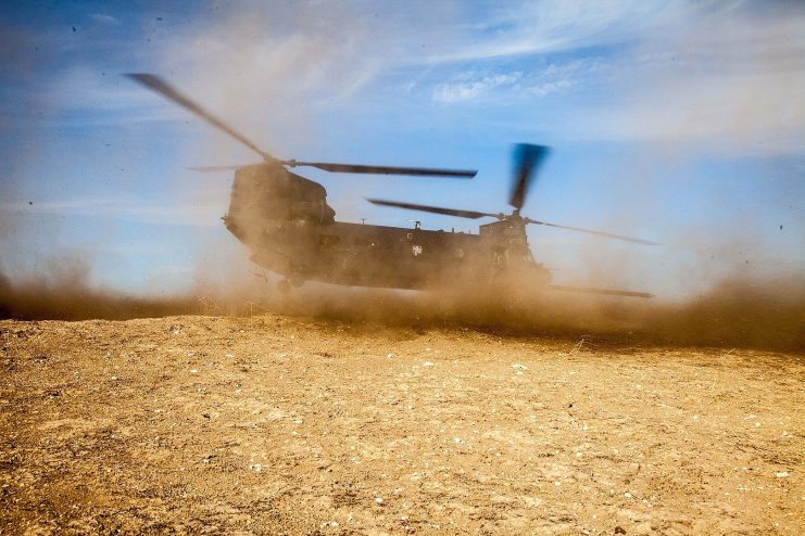 An MH-47 Chinook helicopter. U.S. Army Photo by Staff Sgt. Teddy Wade/Not Reviewed.
