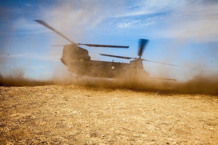 An MH-47 Chinook helicopter. U.S. Army Photo by Staff Sgt. Teddy Wade/Not Reviewed.