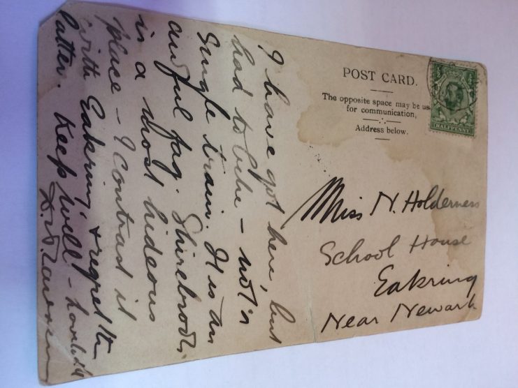 The D H Lawrence postcard, circa 1910.