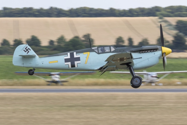  A Hispano HA-1112-M4L Búchon at the 2018 Flying
Legends Air Show at IWM Duxford. Photo: IWM.