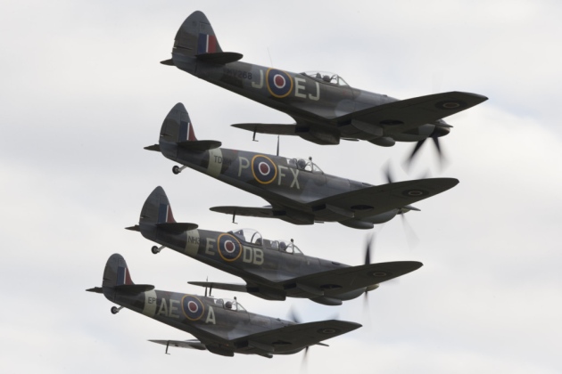 The Battle of Britain Air Show at IWM Duxford will culminatein a mass flypast of 19 Spitfires. Photo: IWM.