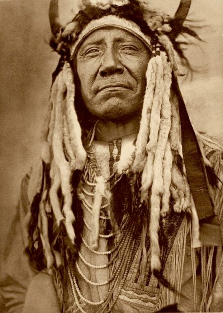 Photograph of Two Moons (1847–1917), a Cheyenne Chief who participated in the Battle of the Little Bighorn