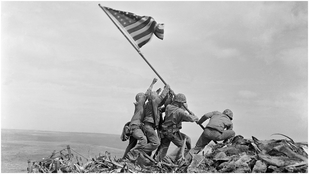 Raising the Flag on Iwo Jima, by Joe Rosenthal / the Associated Press