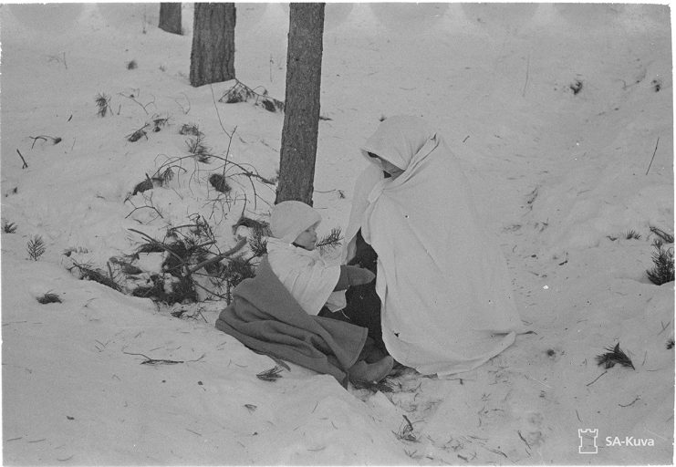 The bomb-beaten Luther Church in Helsinki. Soviet air raids against the civilians in Finland were a popular topic among the war photographers and still today play a central role as part of the memory of the war. (SA-kuva 1547)