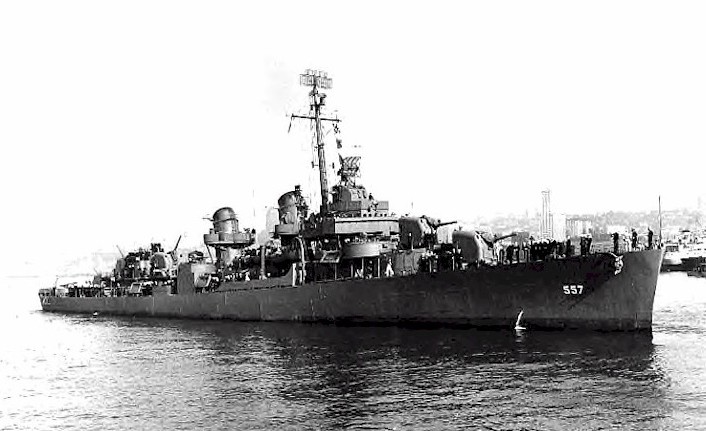 USS Johnston (DD-557) during WW2.