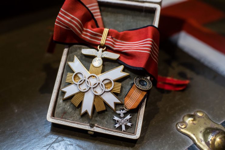 A first class badge of honor from the 1936 Olympic Games. GETTY