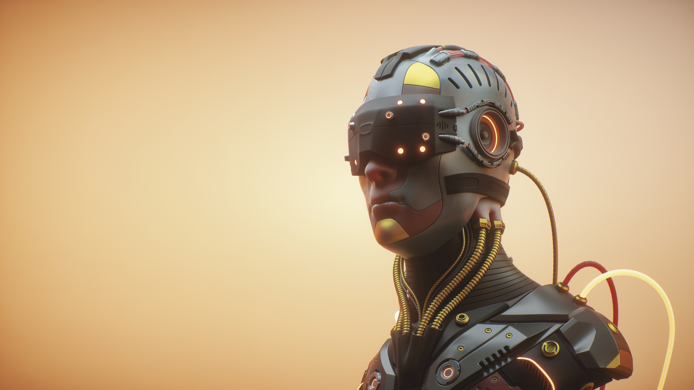 Futuristic cyborg 