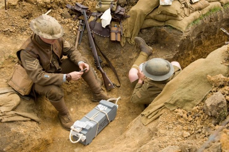 Clad in hobnail boots for 12-hour days, the young actors learned to act quickly when they felt the “hotspots” that would lead to blisters and which, during the war, would have gone on endanger their lives as full-blown trenchfoot.