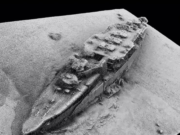 Radar scan of the wreck. Credit: TVT Productions