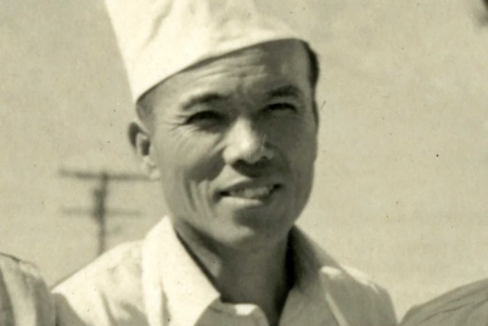Giichi Matsumura during his incarceration in Manzanar, California. Credit: Matsumura Family