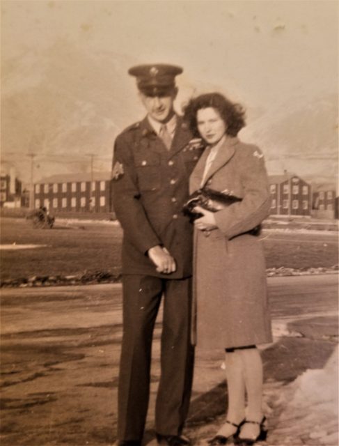 Leonard Jaeger with his fiancee, Helen Wankum