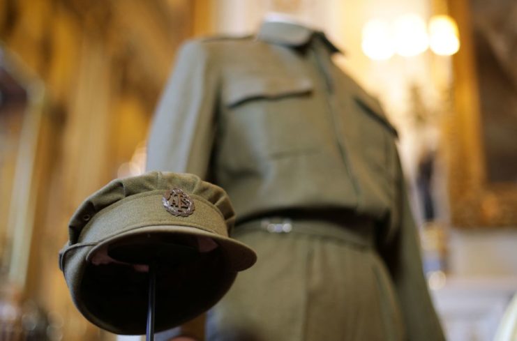 Uniform worn by Queen Elizabeth II while she was serving in the Auxiliary Territorial Service (ATS)