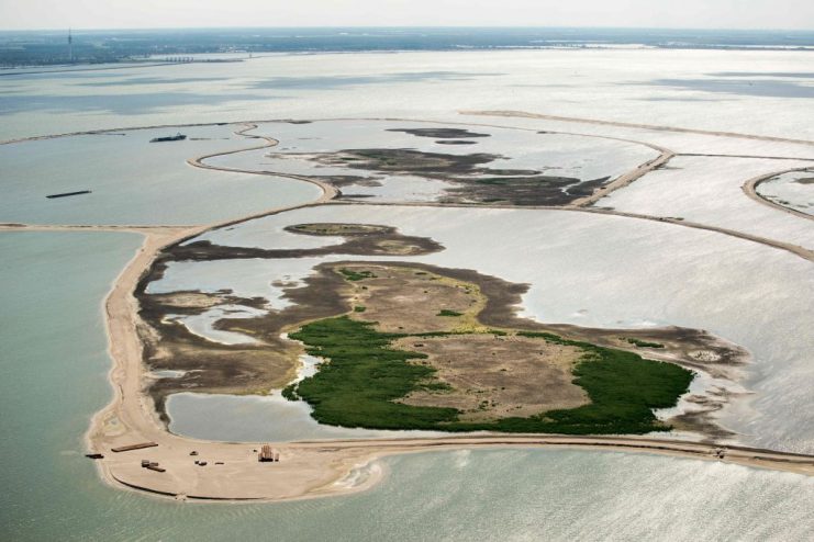 The Markermeer, one of Europe’s largest freshwater lakes, a vast 700-square-kilometre (270-square-mile) expanse of water, which regulates the level of water in the rest of the Netherlands,. BRAM VAN DE BIEZEN/AFP via Getty Images.