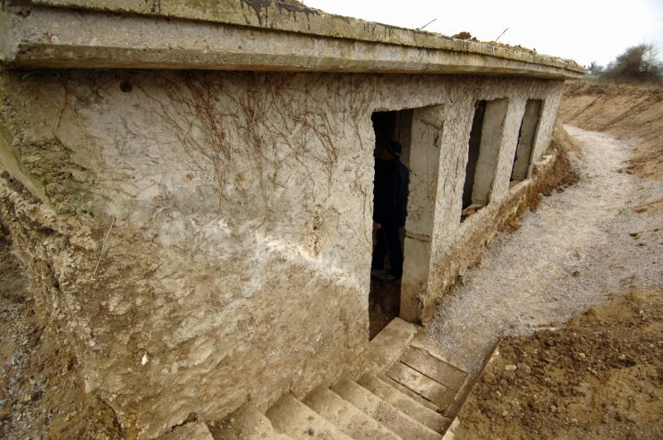 'It's a strange feeling entering a place like that,' Gates said. 'It's exciting – on the other hand, it's a somber, dark experience – this was a place that housed Nazi soldiers.