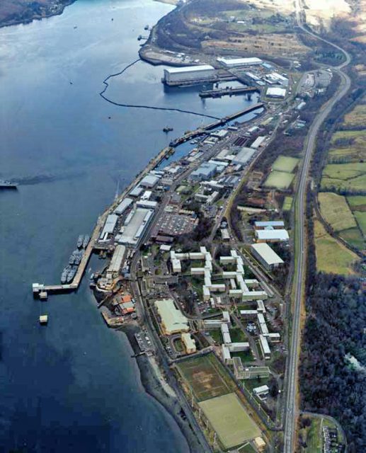 HM Naval Base Clyde Faslane base harbor view