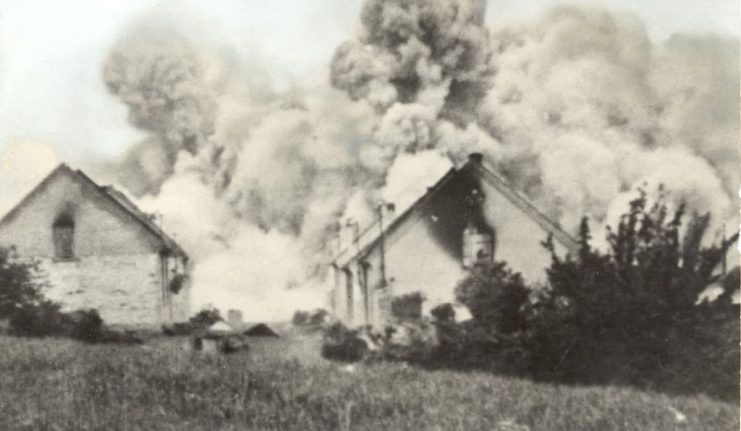 Nazi radio announcement broadcast the day after the attack: “All male inhabitants have been shot. The women have been transferred to a concentration camp. The children have been taken to educational centers. All houses of Lidice have been leveled to the ground, and the name of this community has been obliterated.”