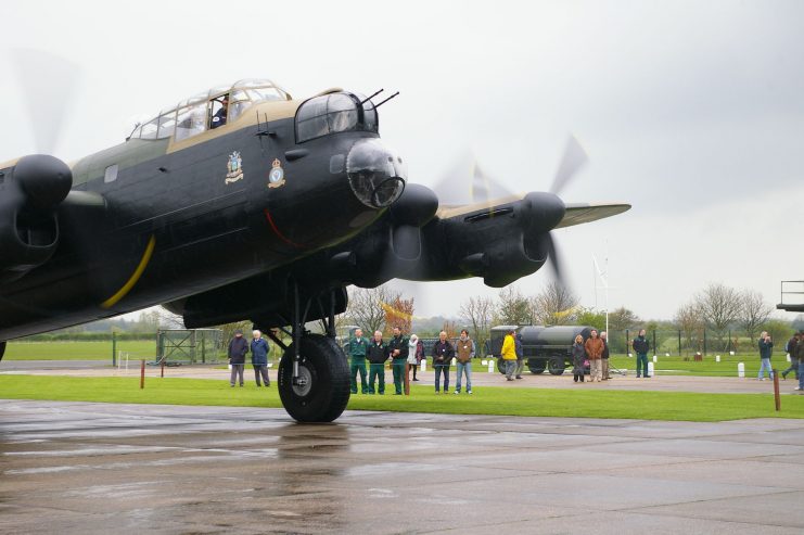 Lancaster bomber NX611 “Just Jane” taxiing