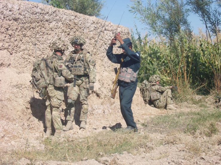 A member of the ANP with British forces.