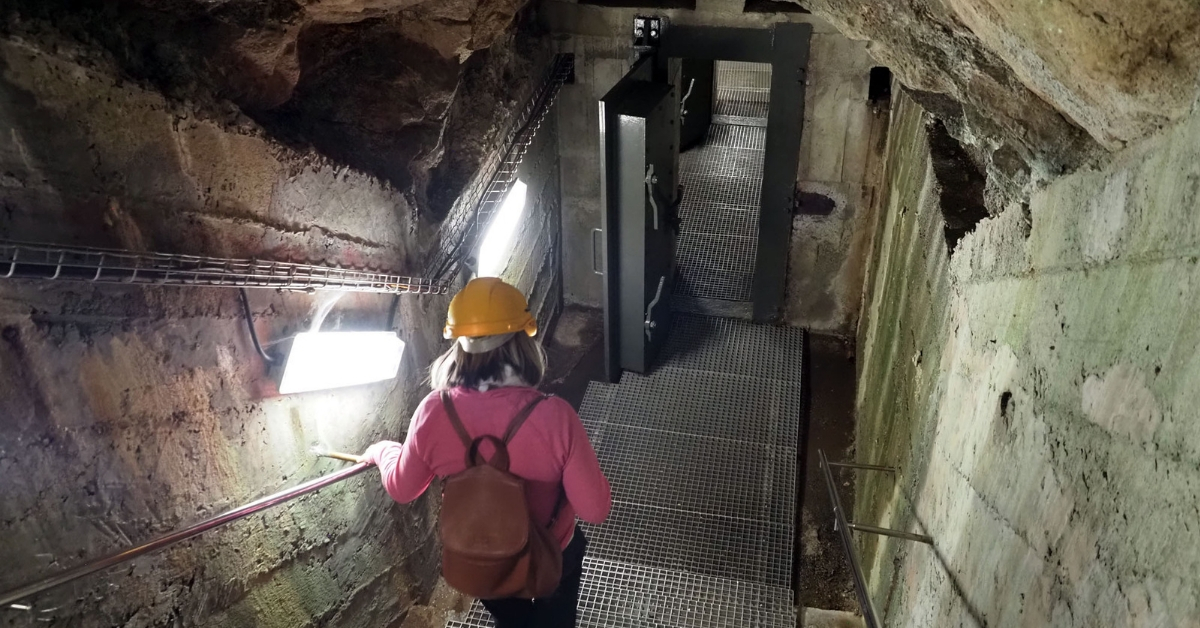 The underground complex built during World War II. The Telegraph Museum Portcurno Cornwall. Photo: 