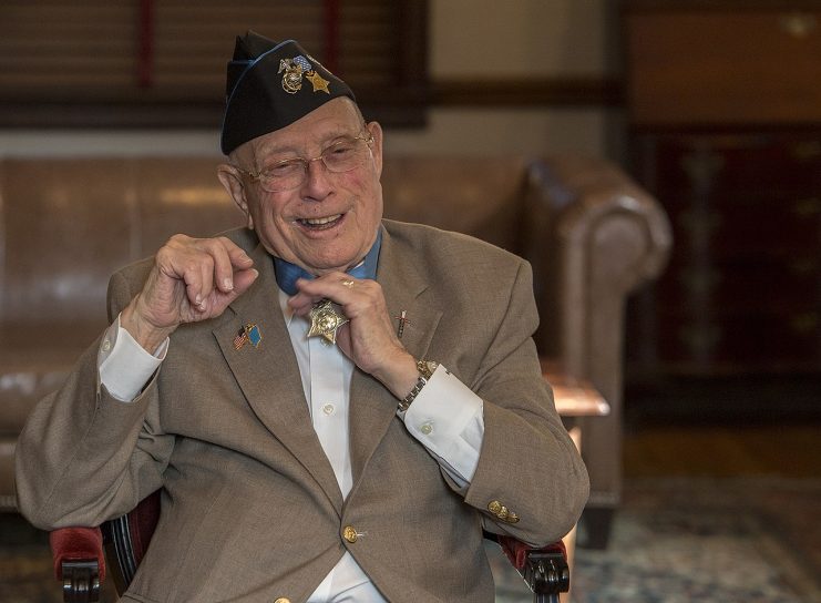 He is now the last living Medal of Honor recipient from a battle that saw some of the fiercest fighting of World War II.