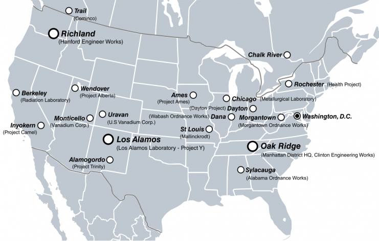 Manhatten Project Sites