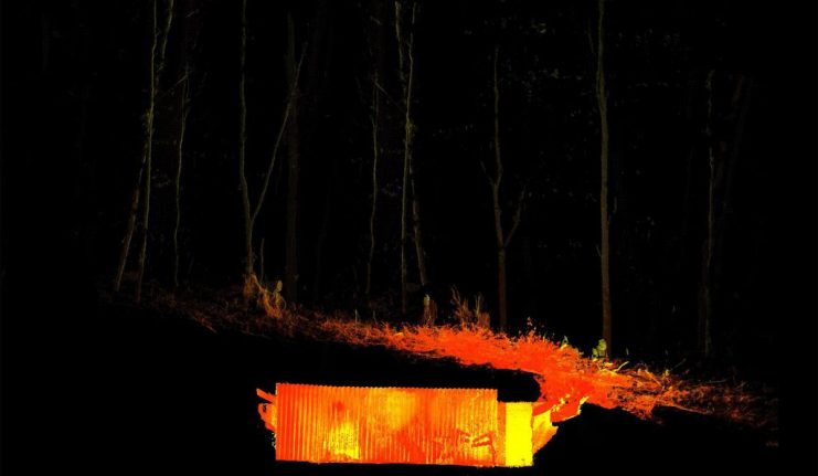 3D laser scan of the Secret Bunker. Credit: Forestry and Land Scotland/AOC Archaeology Group