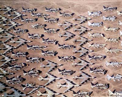 Retired B-52s are stored at the 309th AMARG (formerly AMARC), a desert storage facility often called the “Boneyard” at Davis-Monthan AFB near Tucson, Arizona