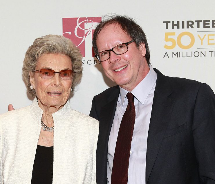 NEW YORK, NY – NOVEMBER 15: Rosalind P. Walter (L) and Ric Burns attend the THIRTEEN 50th Anniversary Gala Salute at David Koch Theatre at Lincoln Center on November 15, 2012 in New York City. (Photo by Robin Marchant/Getty Images)