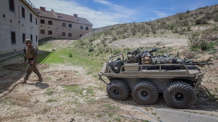 All change. Credit: The Army has picked an eight-wheel drive version of the MUTT for its SMET program. ( Lance Cpl. Rhita Daniel/U.S. Marine Corps) Robotic Mule