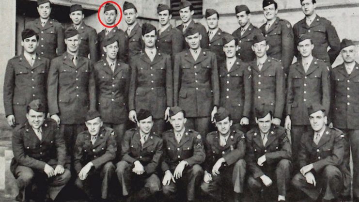 A 1944 yearbook class photo shows Oscar Seborer, top row, third from left. (Ohio State University Archives)