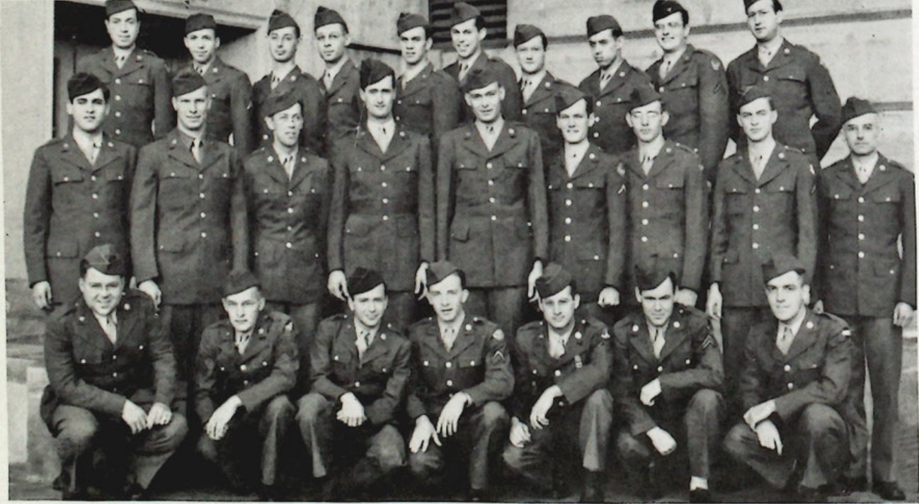 A 1944 yearbook class photo shows Oscar Seborer, top row, third from left. (Ohio State University Archives)