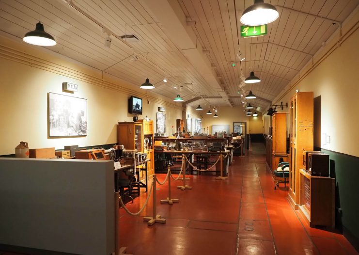 The underground complex built during World War II. The Telegraph Museum Portcurno Cornwall. Photo: Geoff Moore.