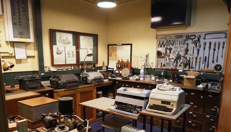 The underground complex built during World War II. The Telegraph Museum Portcurno Cornwall. Photo: Geoff Moore.