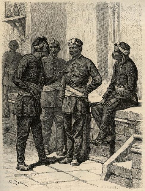 Nepali soldiers of British India, by Gustave Le Bon, 1885.