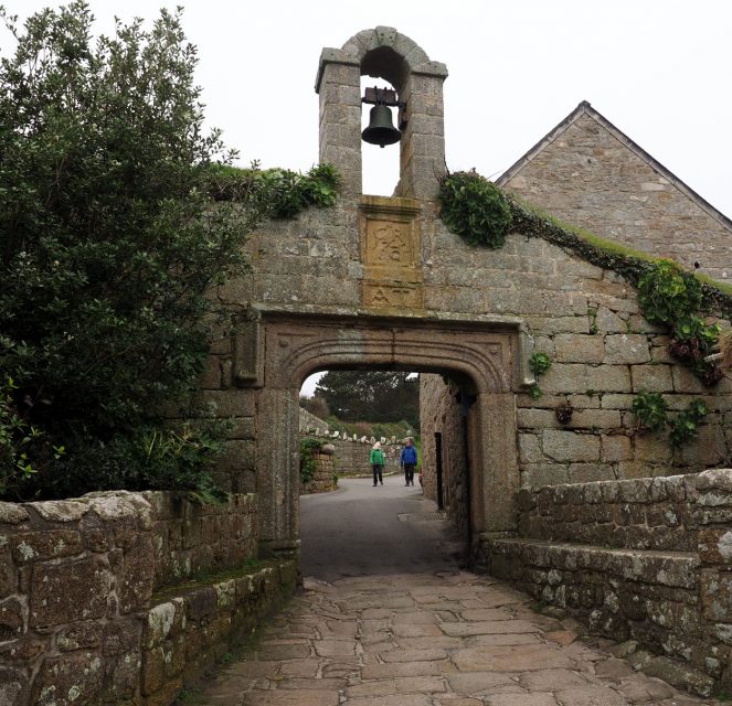 The Garrison Walls walk on St Mary’s Isles of Scilly. UK. The main gate entrance.
